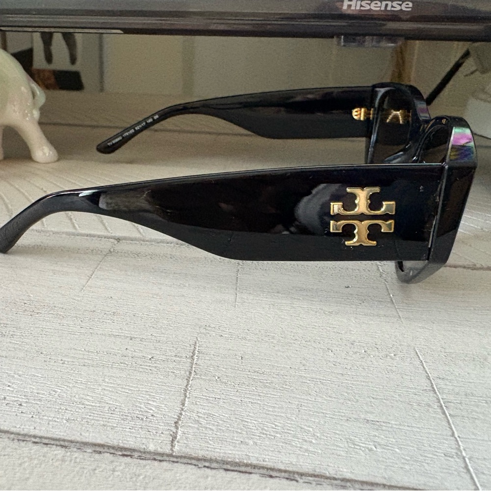 Tory Burch Black Sunglasses with Gold Logo